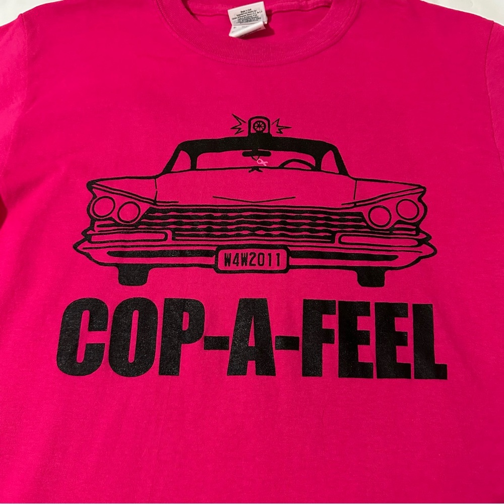 Breast Cancer Awareness Crew Neck T-Shirt, Hot Pink, Size S
